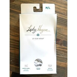 Lady Hagen UV Sun Wrap Shoulder Cover Up Lightweight‎ Stretch Gray M/L